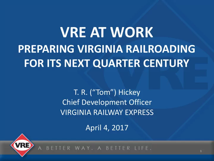 vre at work