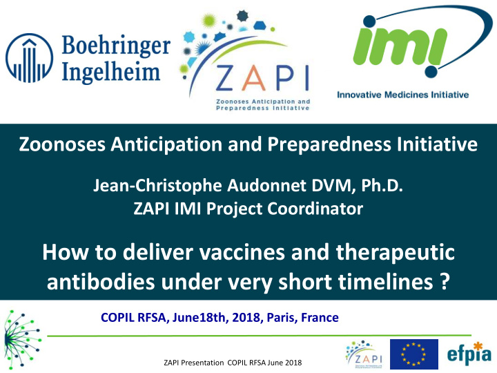 how to deliver vaccines and therapeutic antibodies under