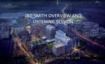 JBG SMITH OVERVIEW AND  LISTENING SESSION  CRYSTAL CITY CIVIC ASSOCIATION | FEB. 27, 2019  2121