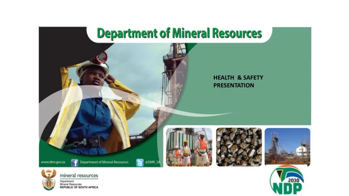 health safety presentation introduction
