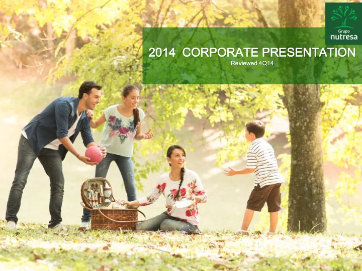 2014 co corpo rporate rate pre resentati ntation on