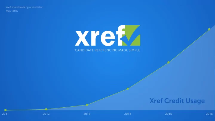 xref credit usage