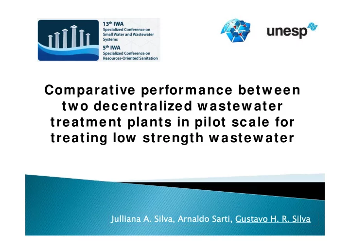 comparative performance betw een two decentralized w