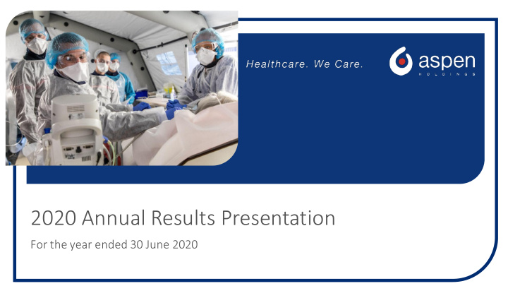 2020 annual results presentation
