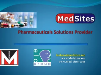 hisham@medsites.me  www.Medsites.me  www.med-sites.com  Healthcare  Selling own  Working