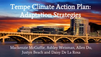 Te  Tempe  mpe Cl  Clim  imat  ate Act  ctio  ion  n Pl  Plan  an:  :  Adap  apta  tatio  tion  n