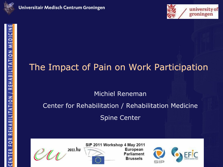 the impact of pain on work participation the impact of