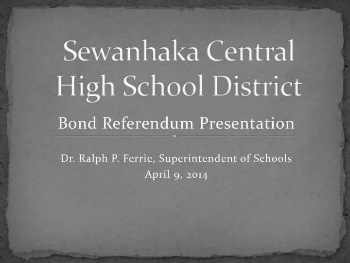 bond referendum presentation