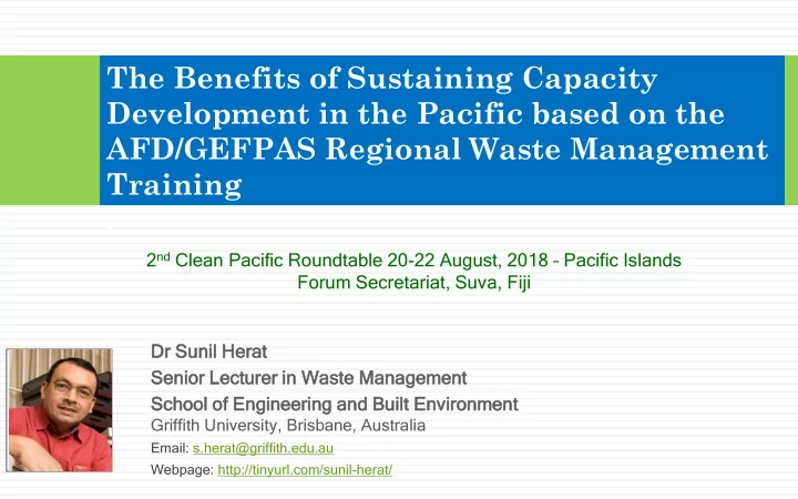 the benefits of sustaining capacity development in the