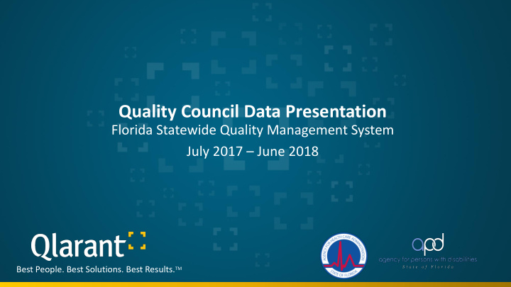 quality council data presentation