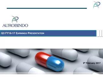 Disclaimer This presentation contains statements that constitute forward looking statements