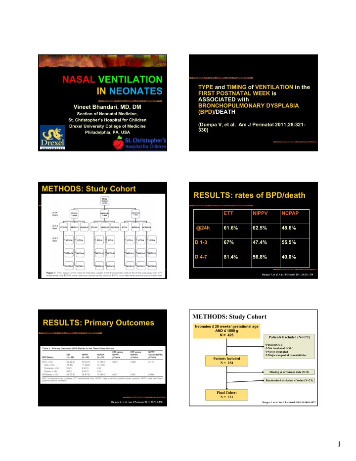 nasal ventilation
