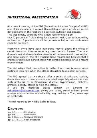 - 3 -  We must also remember the benefits of the so-called Mediterranean  diet, as well as the