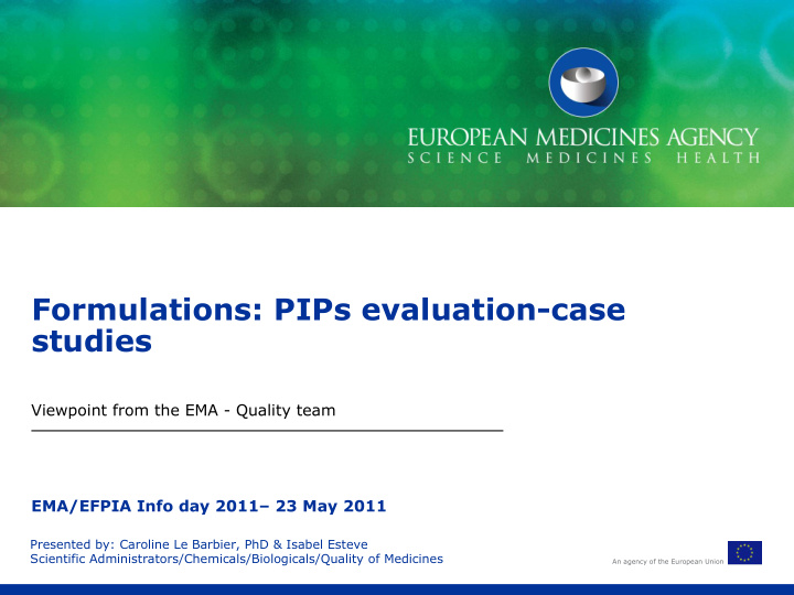 formulations pips evaluation case studies