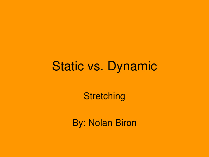 static vs dynamic