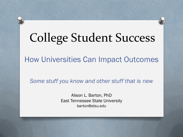 college student success