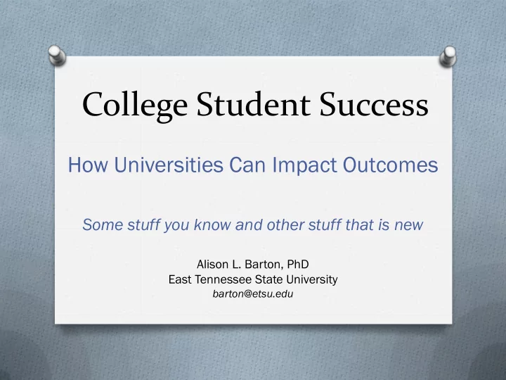 college student success