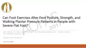 Can  Can Foot  t Exer  ercises  ises Alt  lter  er Foot  t Postur  ture,  e, Str  treng  ength,