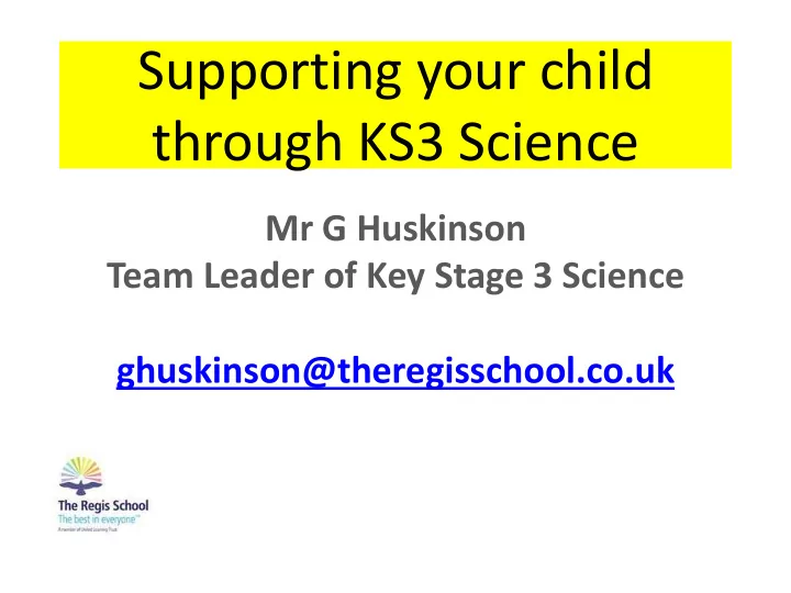 through ks3 science
