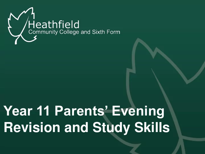 year 11 parents evening