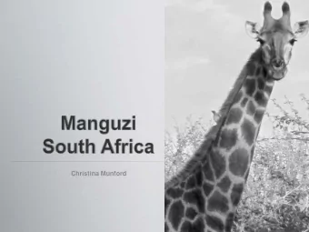 Christina Munford  Manguzi  KwaZulu-Natal  Province  Language: Zulu  Area: 2.2 Sq Mi