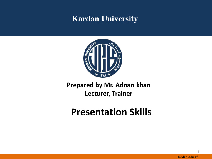 presentation skills