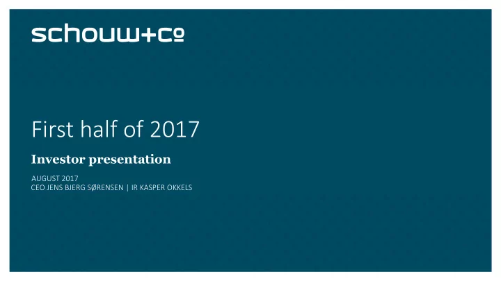 first half of 2017