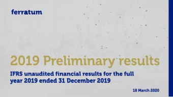 This presentation contains, or may be deemed to  identify forward-looking statements.  contain,