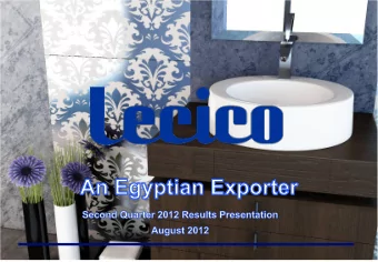 Corporate Summary  Introduction: An Egyptian exporter  Lecico Egypt S.A.E. is one of the