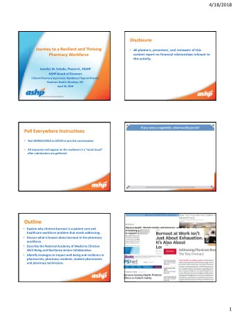 Outline  Explain why clinician burnout is a patient care and  healthcare workforce problem that