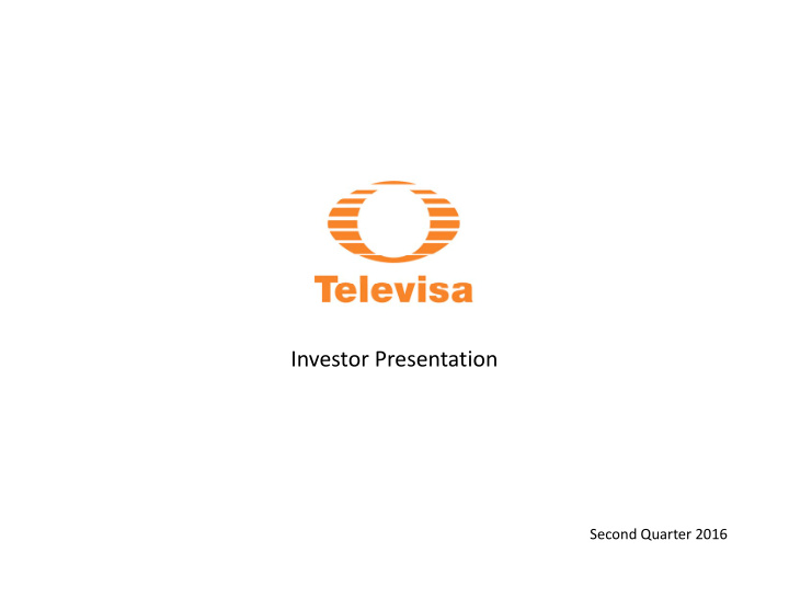 investor presentation