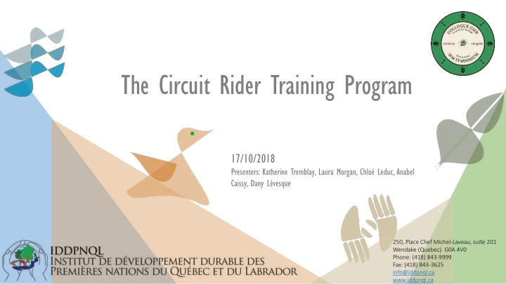 the circuit rider training program