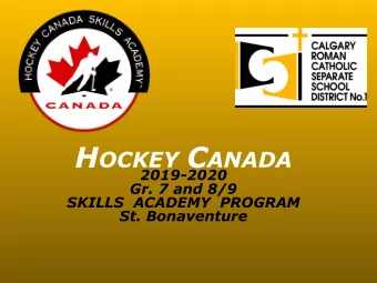 Calgary Catholic Hockey Canada Skills  Academy Program  Hockey Canada Skills Academies and Sports
