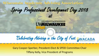 Spri  pring  ng Pro  rofe  fessional D  sional Deve  velop  opment  ment Day  ay 2  2018  at  at