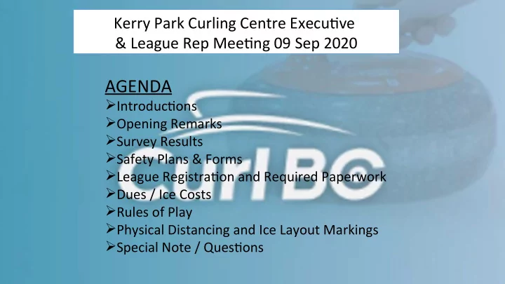 agenda