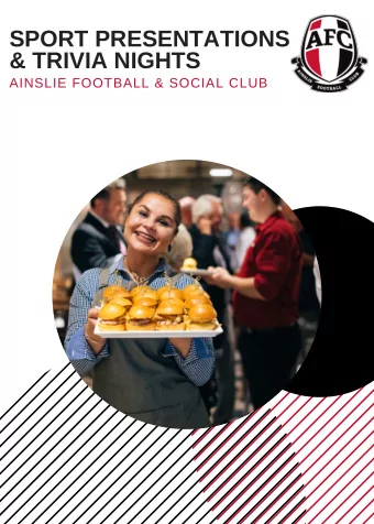 SPORT PRESENTATIONS  &amp; TRIVIA NIGHTS  AINSLIE FOOTBALL &amp; SOCIAL CLUB  SPORT PRESENTATIONS