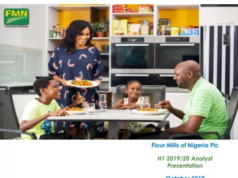 H1 2019/20 Analyst  Presentation  October 2019  Agenda  FMN in H12020  1  Financial Results  2