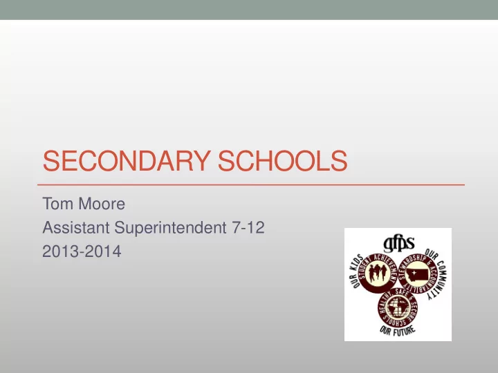 secondary schools