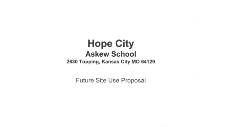 about hope city