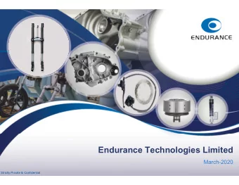 Endurance Technologies Limited  March-2020  Strictly Private &amp; Confidential  Cautionary