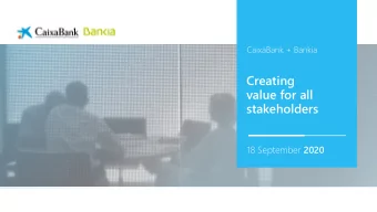 Creating  value for all  stakeholders 18 September 2020  Disclaimer  The information contained in