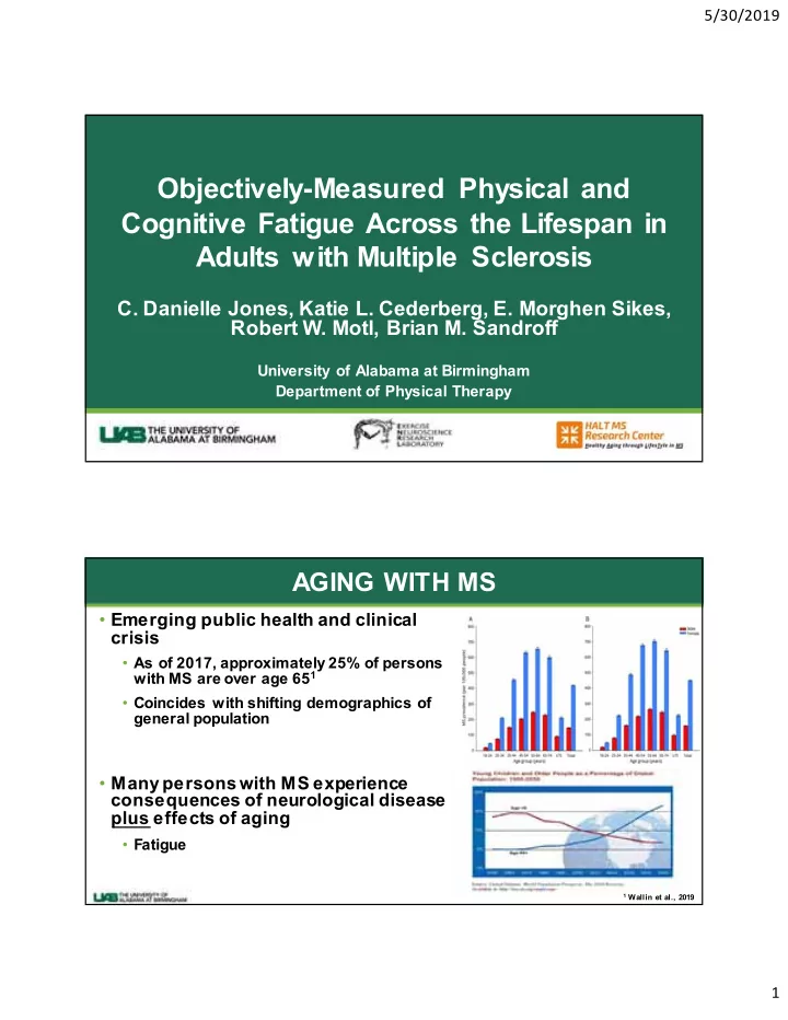objectively measured physical and cognitive fatigue