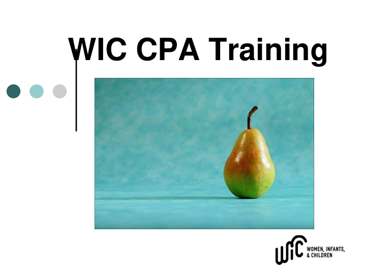 wic cpa training introduction