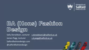 @salfordfashiondesign    Welcome everyone, thank you for joining us today, we hope that we  can