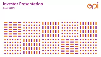 Investor Presentation  June 2019  Corporate Video Being the leading partner in the route to
