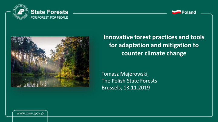 innovative forest practices and tools for adaptation and