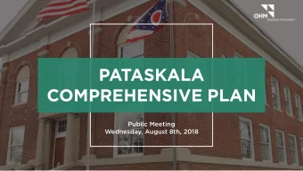 PATASKALA  COMPREHENSIVE PLAN  Public Meeting  Wednesday, August 8th, 2018  TITLE HERE  01  Section