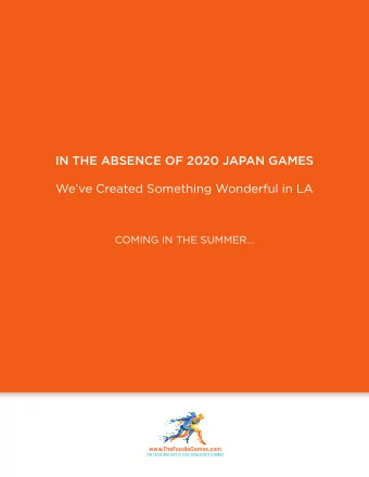IN THE ABSENCE OF 2020 JAPAN GAMES  Weve Created Something Wonderful in LA  COMING IN THE