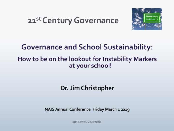 21st century governance 21st century governance 21st