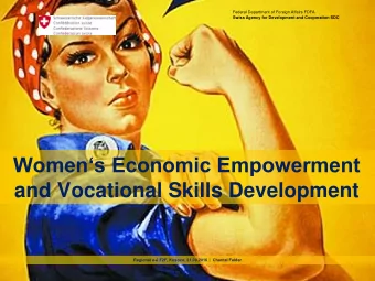 Womens Economic Empowerment  and Vocational Skills Development  Regional e+i F2F, Kosovo,